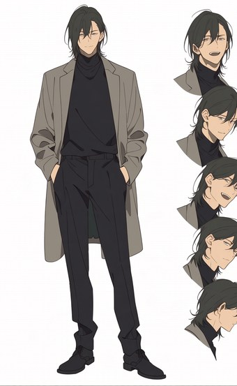 クールな男性キャラクター