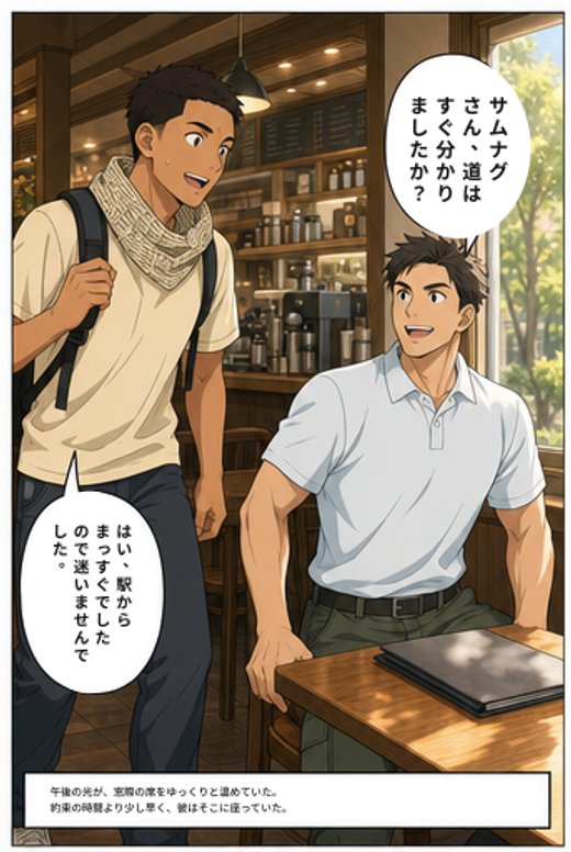 店主紹介の漫画のサンプル