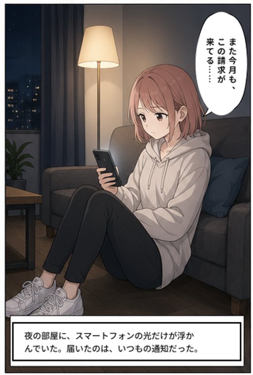 日常の一コマを描いた漫画のサンプル